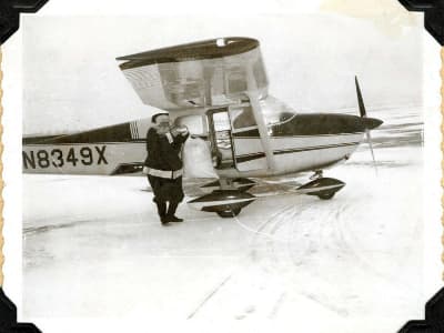 Santa and an airplane