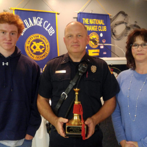 Family posing for Firefighter of the Year