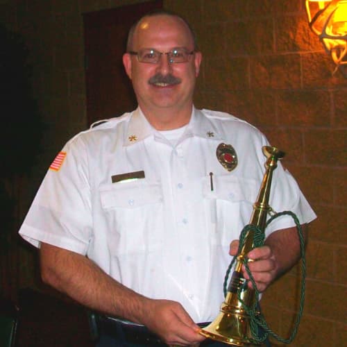 Firefighter of the Year with Award